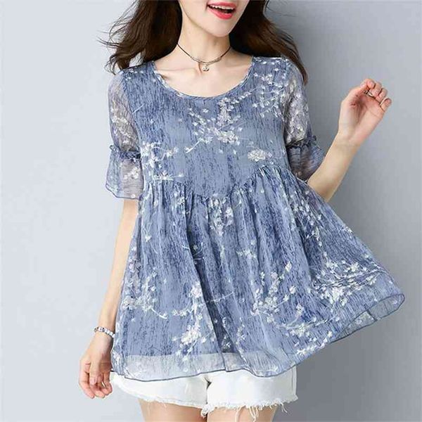 summer women shirt plus size loose casual short sleeve ladies vintage print elegant chiffon blouse female clothes big d72 210512, White
summer women shirt plus size loose casual short sleeve ladies vintage print elegant chiffon blouse female clothes big d72 210512, White