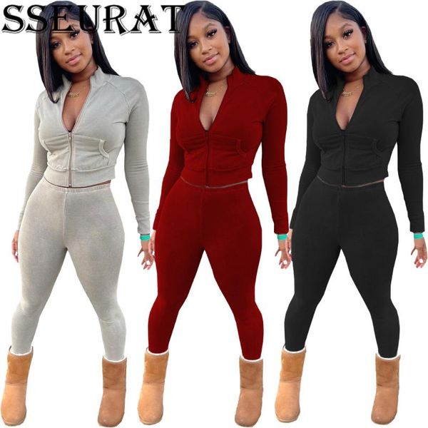 women's two piece pants sseurat women set outfits velvet zipper and suit sweatsuit tracksuit, White
women's two piece pants sseurat women set outfits velvet zipper and suit sweatsuit tracksuit, White