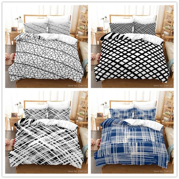 bedding sets 3d printed geometric plaid checkered set 2/3pcs modern duvet cover pillowcase twin full king size home textile
bedding sets 3d printed geometric plaid checkered set 2/3pcs modern duvet cover pillowcase twin full king size home textile