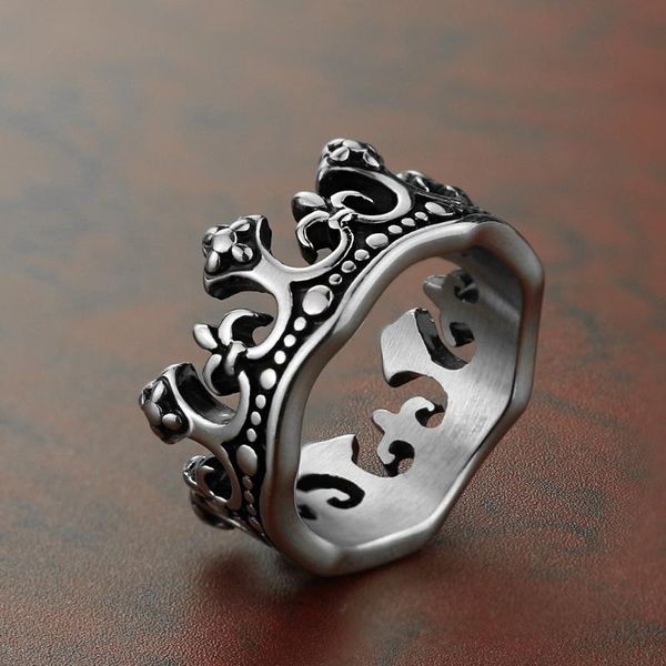 cluster rings mens stainless steel vintage crown ring silver punk rock retro finger for wedding band promise engagement party jewelry, Golden;silver
cluster rings mens stainless steel vintage crown ring silver punk rock retro finger for wedding band promise engagement party jewelry, Golden;silver