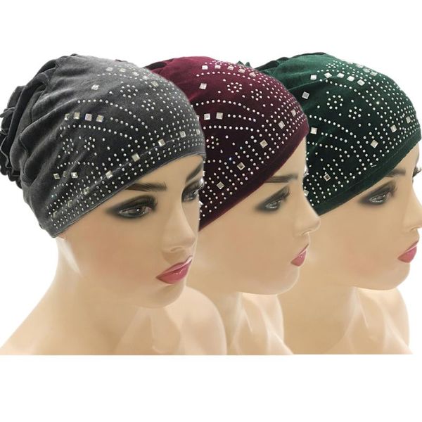 ethnic clothing 3pcs rhinestone flower hijab velvet turban bonnet for women muslim under caps solid color inner hijabs headwrap chemo cap, Red
ethnic clothing 3pcs rhinestone flower hijab velvet turban bonnet for women muslim under caps solid color inner hijabs headwrap chemo cap, Red