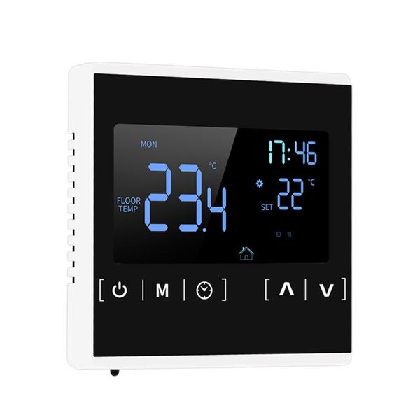 smart home control thermostat digital temperature controller programmable electric underfloor heating with large touch screen
smart home control thermostat digital temperature controller programmable electric underfloor heating with large touch screen