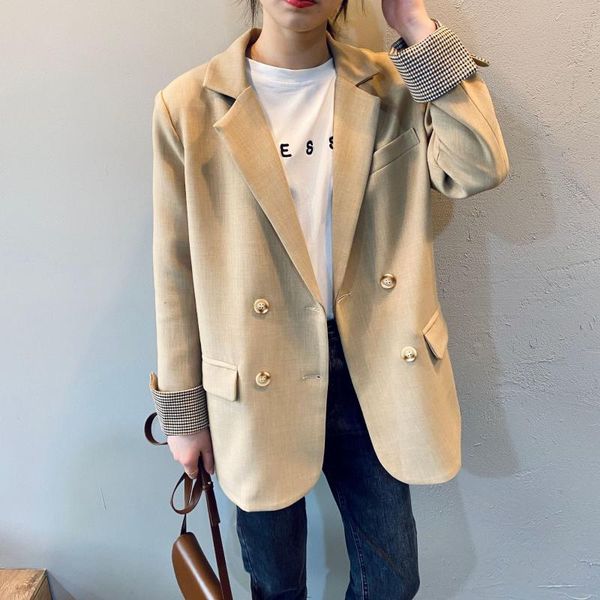 women's jackets obrix loose trendy female suit jacket v-neck full sleeve double breasted attire casual style streetwear outfit for wome, Black;brown
women's jackets obrix loose trendy female suit jacket v-neck full sleeve double breasted attire casual style streetwear outfit for wome, Black;brown