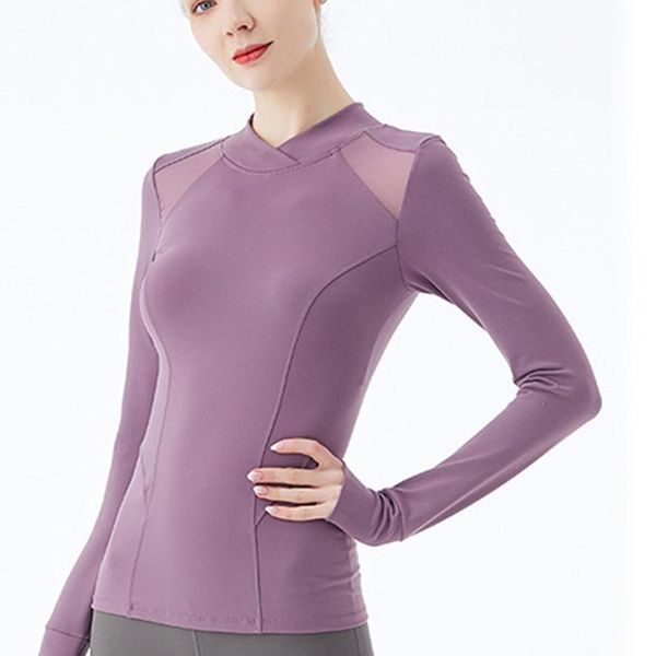 yoga outfits comfortable mesh long sleeve top, White;red
yoga outfits comfortable mesh long sleeve top, White;red