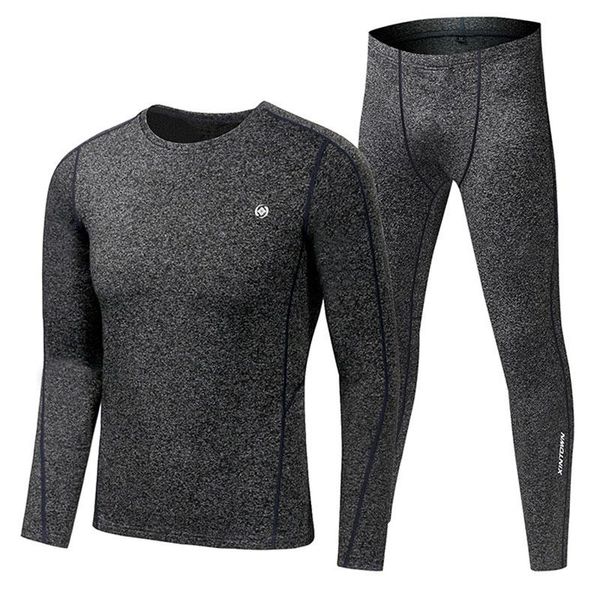motorcycle jacket v-neck long johns fleece set thermal underwear sets autumn winter base layer warm shirts & bottom suit apparel