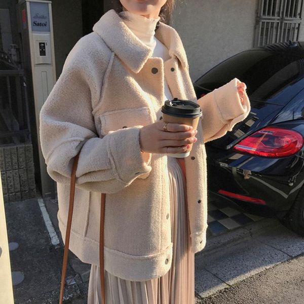 women's jackets faux fur thick coat for women warm soft loose lambswool jacket female outerwear ladies solid button plush casual winter, Black;brown
women's jackets faux fur thick coat for women warm soft loose lambswool jacket female outerwear ladies solid button plush casual winter, Black;brown