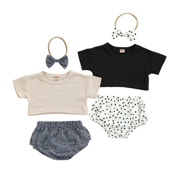 clothing sets 3pcs baby girl summer outfits, short sleeve solid color + leopard shorts headband set, White
clothing sets 3pcs baby girl summer outfits, short sleeve solid color + leopard shorts headband set, White