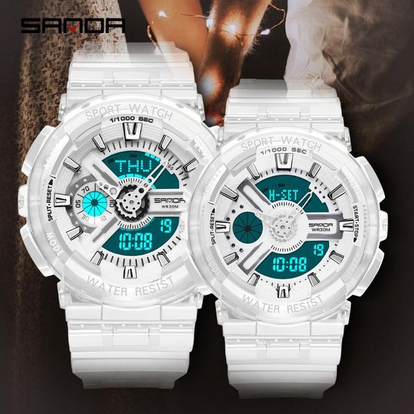 wristwatches sanda sports watch couple multi-function waterproof led digital men's g style orologio da uomo, Slivery;brown
wristwatches sanda sports watch couple multi-function waterproof led digital men's g style orologio da uomo, Slivery;brown