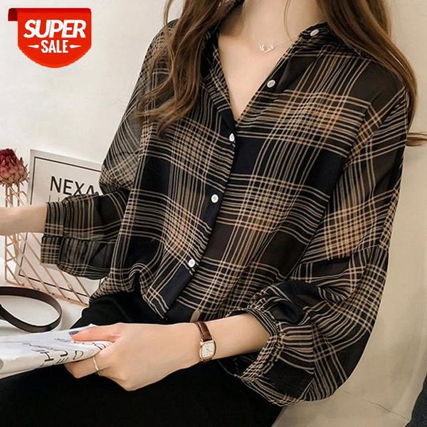 2019 Autumn Chic Plaid Shirts Women Batwing Sleeve Chiffon Blouses Casual Chemise Femme Tops Plus Size Tartan Blusas Mujer #Ld1K, White
2019 Autumn Chic Plaid Shirts Women Batwing Sleeve Chiffon Blouses Casual Chemise Femme Tops Plus Size Tartan Blusas Mujer #Ld1K, White
