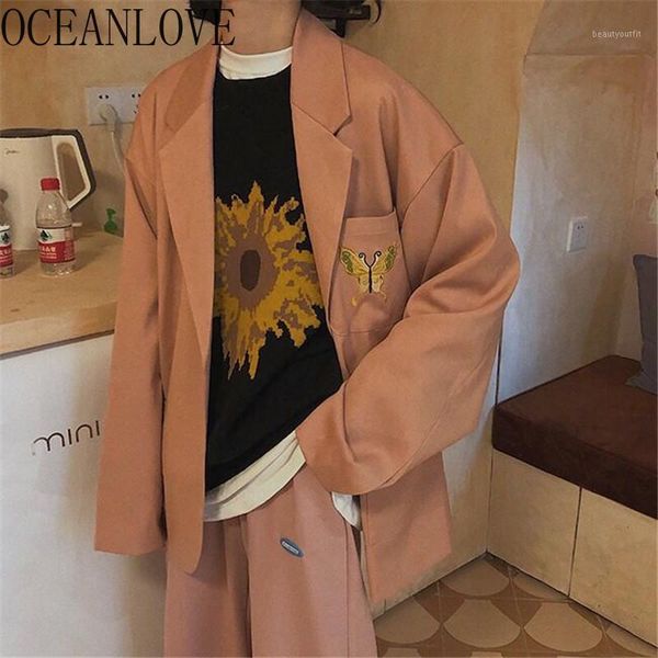 women's suits & blazers oceanlove blazer feminino streetwear vintage ins print loose chaqueta mujer spring 2021 harajuku fashion jacket, White;black
women's suits & blazers oceanlove blazer feminino streetwear vintage ins print loose chaqueta mujer spring 2021 harajuku fashion jacket, White;black