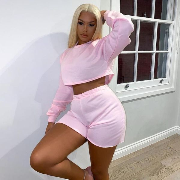 women's tracksuits activewear solid two piece set women biker style sporty long sleeve cropped and short casual black white pink outfit, Gray
women's tracksuits activewear solid two piece set women biker style sporty long sleeve cropped and short casual black white pink outfit, Gray