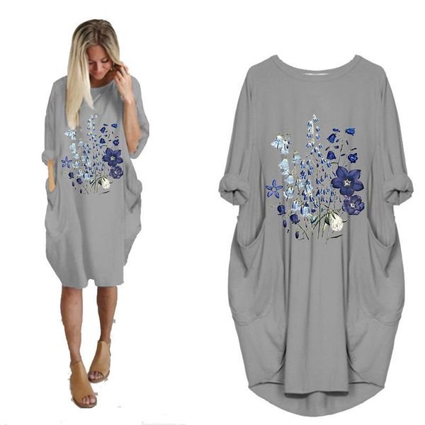 casual dresses ladies autumn midi dress floral flower print o neck long sleeve loose big sizewomen with pockets vestidos mujer, Black;gray
casual dresses ladies autumn midi dress floral flower print o neck long sleeve loose big sizewomen with pockets vestidos mujer, Black;gray
