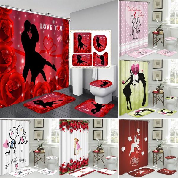 valentine's day shower curtain rose lover fabric bathroom curtains sets anti slip pedestal rug lid toilet cover bath mat set
valentine's day shower curtain rose lover fabric bathroom curtains sets anti slip pedestal rug lid toilet cover bath mat set