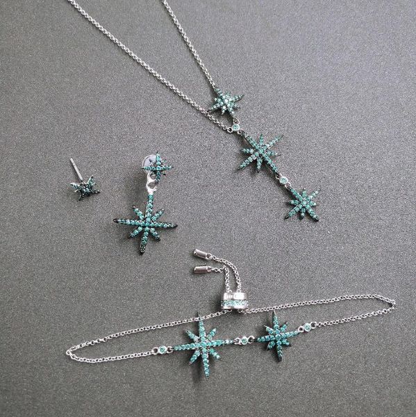 chains s925 sterling silver lake blue three star necklace six-pointed earrings shape bracelet sweater chain
chains s925 sterling silver lake blue three star necklace six-pointed earrings shape bracelet sweater chain