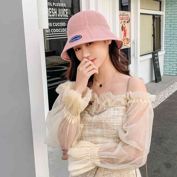 new design bucket hat women's spring and summer korean knitted letter fisherman's sun shading fashion, Blue;gray
new design bucket hat women's spring and summer korean knitted letter fisherman's sun shading fashion, Blue;gray