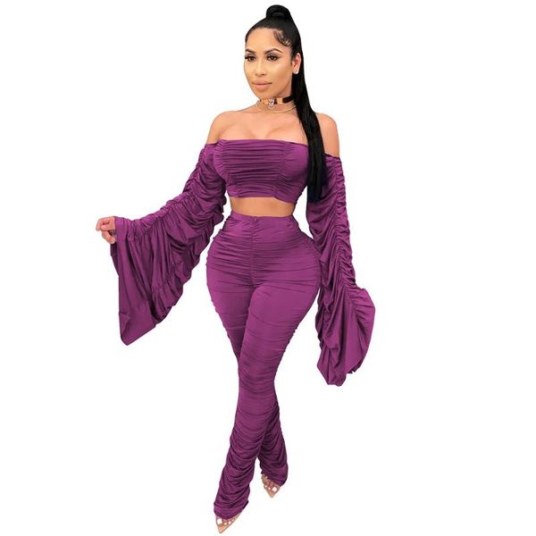 women's two piece pants women 2 outfits off shoulder long sleeve crop solid ruched stacked bodycon set clubwear, White
women's two piece pants women 2 outfits off shoulder long sleeve crop solid ruched stacked bodycon set clubwear, White