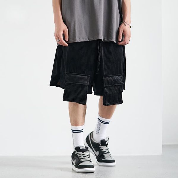 men's shorts casual corduroy summer clothing korean fashion handsome loose straight wide leg knee length pants black, White;black
men's shorts casual corduroy summer clothing korean fashion handsome loose straight wide leg knee length pants black, White;black