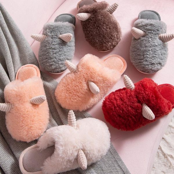 women winter home furry cute slippers leather waterproof non slip female male plush warm indoor for, Black
women winter home furry cute slippers leather waterproof non slip female male plush warm indoor for, Black