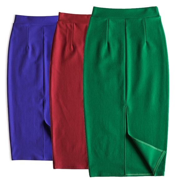 spring autumn women's skirt korean style slit solid color high waist commuter elastic slim thin female s ll569 210506, Black
spring autumn women's skirt korean style slit solid color high waist commuter elastic slim thin female s ll569 210506, Black