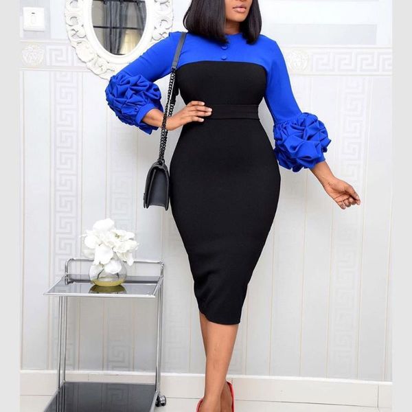 casual dresses 2021 autumn and winter fashion ol temperament contrast color bubble sleeve african stitching high waist bag hip dress, Black;gray
casual dresses 2021 autumn and winter fashion ol temperament contrast color bubble sleeve african stitching high waist bag hip dress, Black;gray