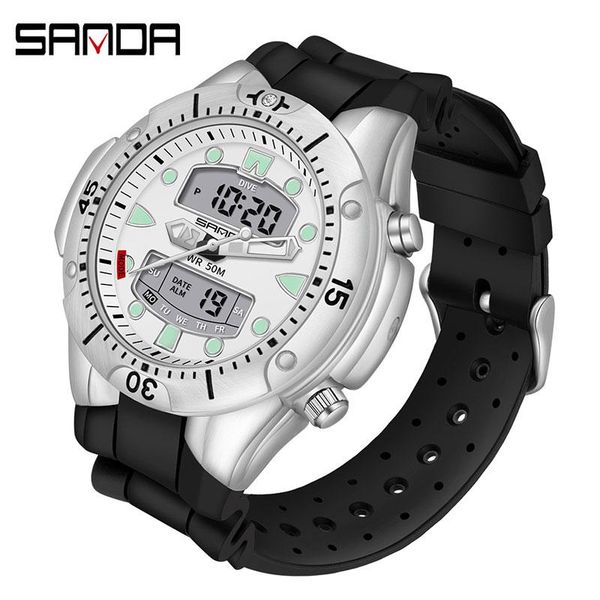 wristwatches sanda sport men's quartz watches luxury casual style military watch 50m waterproof watchwrist male clock relogio masculin, Slivery;brown
wristwatches sanda sport men's quartz watches luxury casual style military watch 50m waterproof watchwrist male clock relogio masculin, Slivery;brown