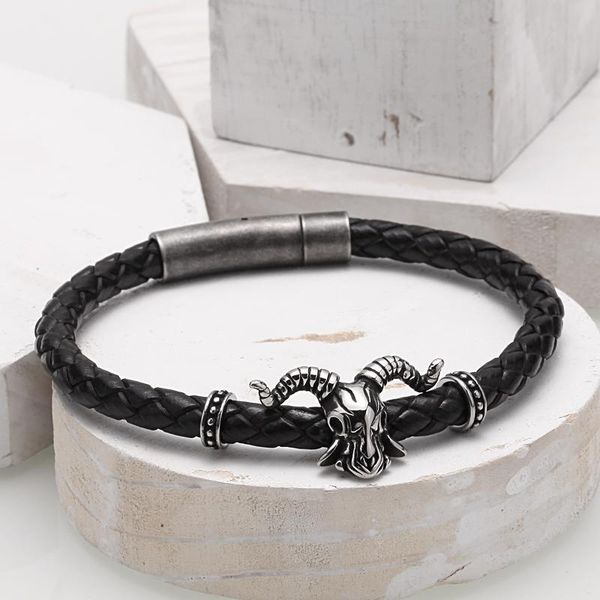 charm bracelets mcllroy 2021 fashion jewelry punk weave genuine leather bracelet men stainless steel cow head accessaries male bangles pulse, Golden;silver
charm bracelets mcllroy 2021 fashion jewelry punk weave genuine leather bracelet men stainless steel cow head accessaries male bangles pulse, Golden;silver