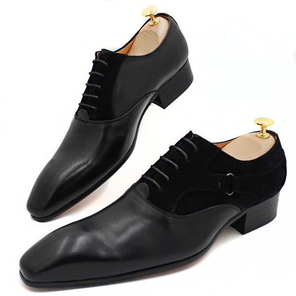 dress shoes elagant men oxford lace up pointed toe black brown formal wedding office suede patchwork leather
dress shoes elagant men oxford lace up pointed toe black brown formal wedding office suede patchwork leather