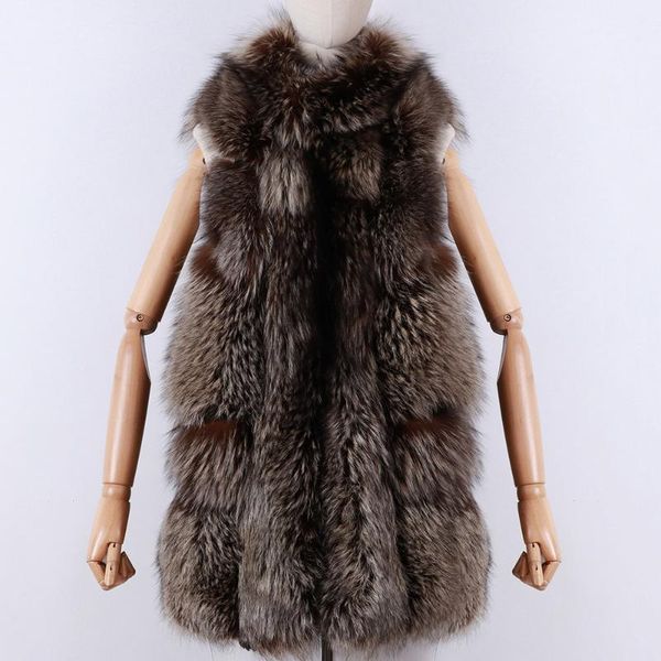 women's fur & faux yoloagain women stand colllar natural real vest gilet long, Black
women's fur & faux yoloagain women stand colllar natural real vest gilet long, Black