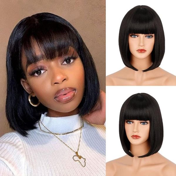 synthetic wigs short bob wig for women black with bangs 12 inch straight hair natural looking cosplay party daily use
synthetic wigs short bob wig for women black with bangs 12 inch straight hair natural looking cosplay party daily use