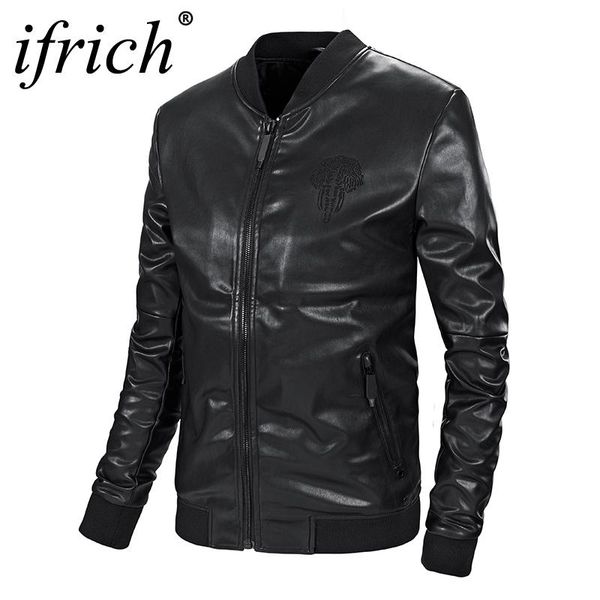 men's fur & faux men leather jacket spring autumnt motorcycle jackets male 2021 brand casual coats mens clothing casaco masculino, Black
men's fur & faux men leather jacket spring autumnt motorcycle jackets male 2021 brand casual coats mens clothing casaco masculino, Black