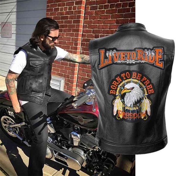 mens leather motorcycle vest live to ride jacket men spring jackets black motorrad gilet 210923
mens leather motorcycle vest live to ride jacket men spring jackets black motorrad gilet 210923