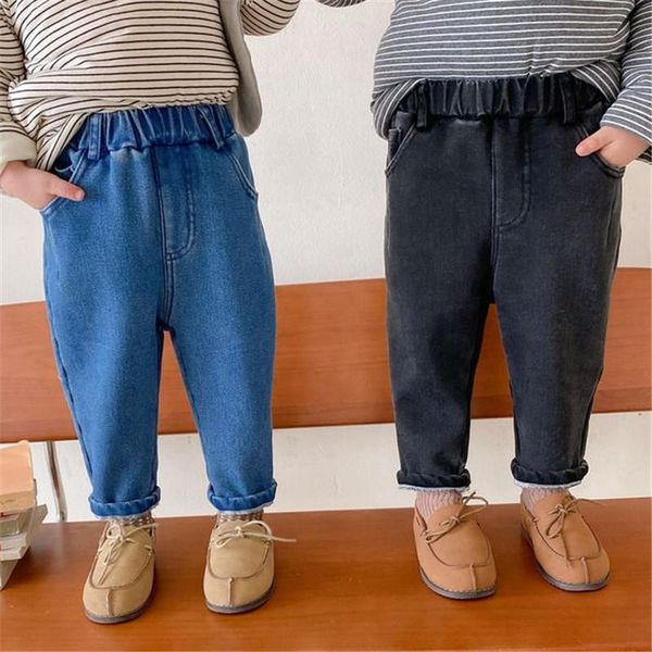 2021 winter boys and girls solid color fleece thick jeans baby children elastic thick warm casual denim pants, Blue
2021 winter boys and girls solid color fleece thick jeans baby children elastic thick warm casual denim pants, Blue