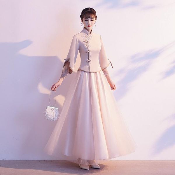 spring bridesmaid friends chinese dress traditional cheongsam wedding party dresses elegant women long qipao skirt gown ethnic clothing, Red
spring bridesmaid friends chinese dress traditional cheongsam wedding party dresses elegant women long qipao skirt gown ethnic clothing, Red