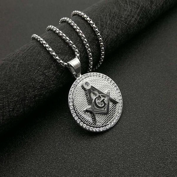 pendant necklaces potcet neutral stainless steel masonic ag titanium necklace geometric fashion hip hop party jewelry, Silver
pendant necklaces potcet neutral stainless steel masonic ag titanium necklace geometric fashion hip hop party jewelry, Silver