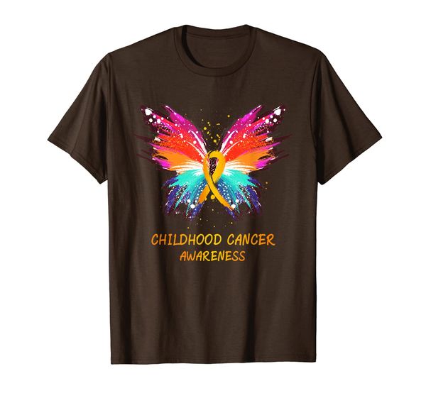 childhood cancer awareness butterfly watercolor gold ribbon t-shirt, White;black
childhood cancer awareness butterfly watercolor gold ribbon t-shirt, White;black