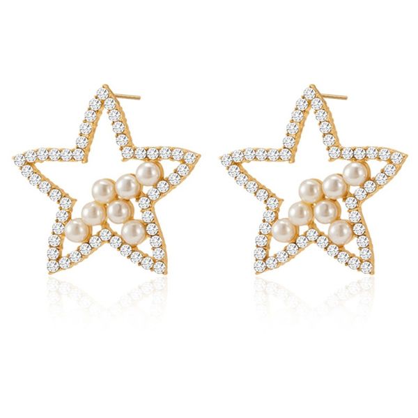 korea style star earrings luxury pearl stud earrings for women statement evening earring gifts, Golden;silver
korea style star earrings luxury pearl stud earrings for women statement evening earring gifts, Golden;silver