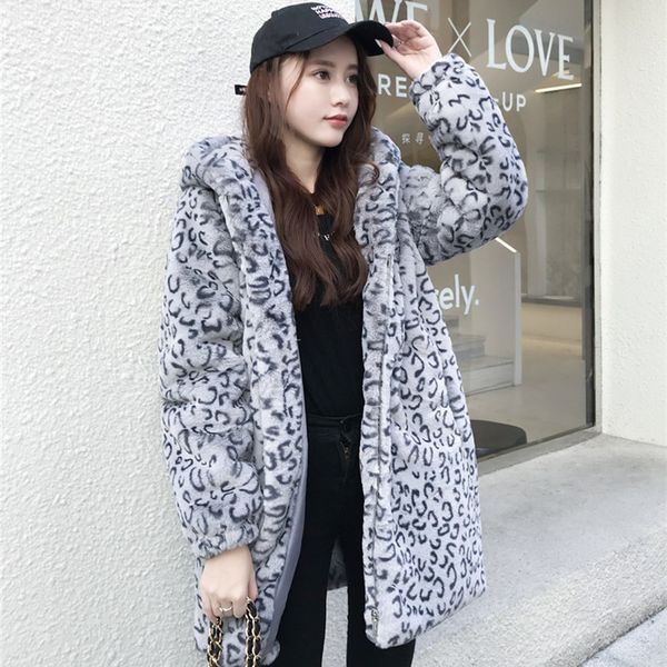 jacket 2021 winter thick warm gray leopard hooded faux coat women long outerwear korean fashion plus size loose fur jacket female, Black;brown
jacket 2021 winter thick warm gray leopard hooded faux coat women long outerwear korean fashion plus size loose fur jacket female, Black;brown