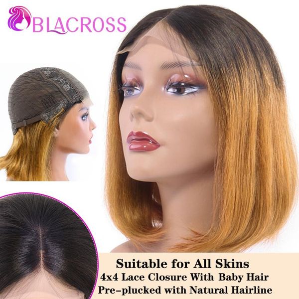 straight bob human hair wigs 4x4 lace closure short wig brazilian frontal remy 1b/30, Black;brown
straight bob human hair wigs 4x4 lace closure short wig brazilian frontal remy 1b/30, Black;brown