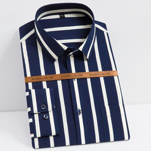 men's dress shirts fashion long sleeve silky fabric striped single patch pocket work casual standard-fit easy care classic shirt, White;black
men's dress shirts fashion long sleeve silky fabric striped single patch pocket work casual standard-fit easy care classic shirt, White;black