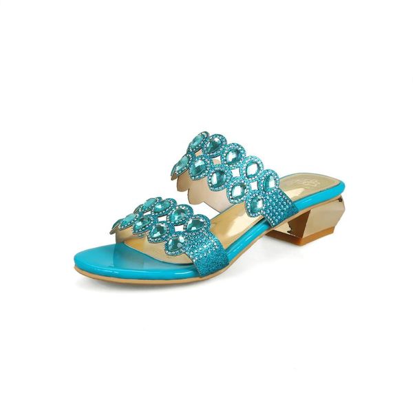 rhinestone sandals and slippers summer fashion wear comfortable middle heel with 32-46 tide 18413, Black
rhinestone sandals and slippers summer fashion wear comfortable middle heel with 32-46 tide 18413, Black