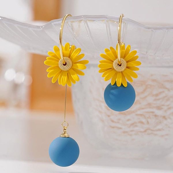 hoop & huggie 2021 trend spring summer colorful ball flower asymmetric daisy earrings for women jewelry elegant fashion bohemian long, Golden;silver
hoop & huggie 2021 trend spring summer colorful ball flower asymmetric daisy earrings for women jewelry elegant fashion bohemian long, Golden;silver