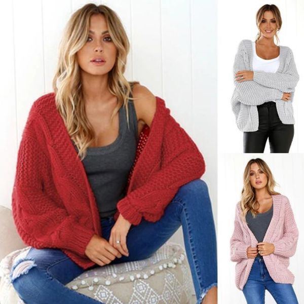 women's jackets casual knitting long cardigan female loose knitted jumper 2021 warm winter sweater women, Black;brown
women's jackets casual knitting long cardigan female loose knitted jumper 2021 warm winter sweater women, Black;brown