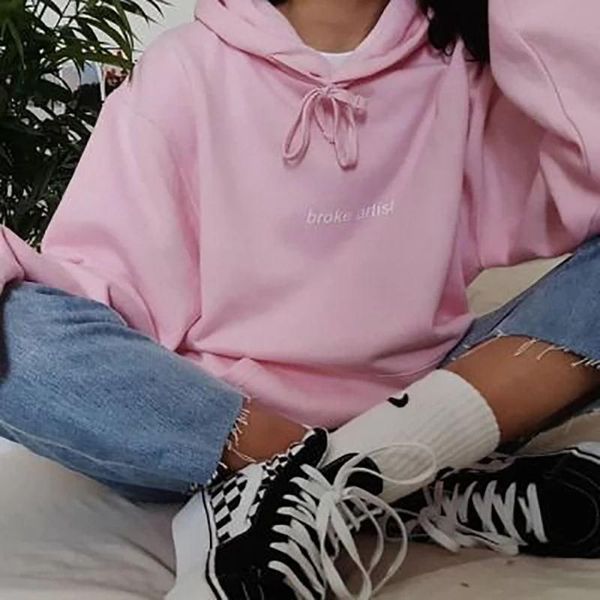 women's hoodies & sweatshirts broke artist hoodie funny fashion hoody quote sweatshirt graphic grunge tumblr 100% cotton jumper pullo, Black
women's hoodies & sweatshirts broke artist hoodie funny fashion hoody quote sweatshirt graphic grunge tumblr 100% cotton jumper pullo, Black