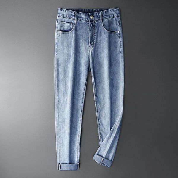 men's jeans 2021 autumn classic style men brand cotton business casual stretch slim denim pants light blue gray trousers male clothing
men's jeans 2021 autumn classic style men brand cotton business casual stretch slim denim pants light blue gray trousers male clothing