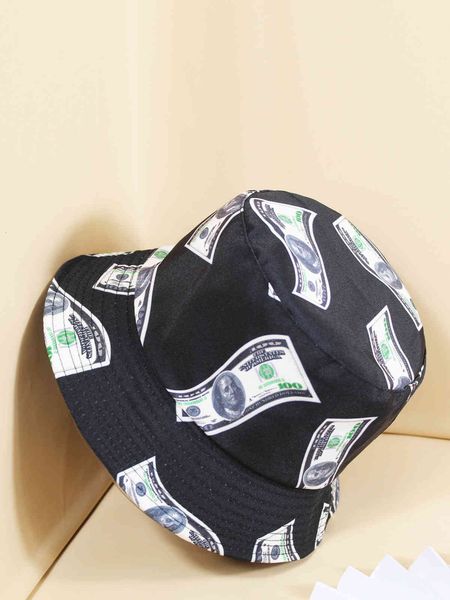 us dollar printing double sided fisherman's hat women's fashion brand sunshade sunscreen basin men's and s, Blue;gray
us dollar printing double sided fisherman's hat women's fashion brand sunshade sunscreen basin men's and s, Blue;gray