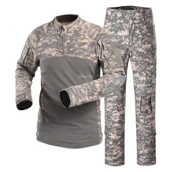 hunting sets tactical camouflage suit outdoor hiking sports clothing shirt + cargo pants military training shooting uniform, Camo
hunting sets tactical camouflage suit outdoor hiking sports clothing shirt + cargo pants military training shooting uniform, Camo