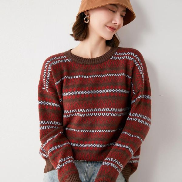 women's sweaters 2021 autumn and winter pullover wool sweater rhombus round neck loose bottoming women, White;black
women's sweaters 2021 autumn and winter pullover wool sweater rhombus round neck loose bottoming women, White;black