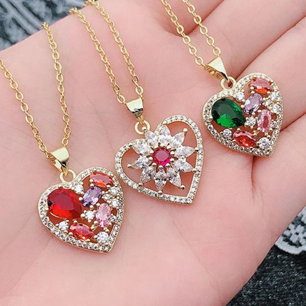 pendant necklaces bling colorful love heart for women female aesthetic gold color zircon accessories jewellry kbn016, Silver
pendant necklaces bling colorful love heart for women female aesthetic gold color zircon accessories jewellry kbn016, Silver