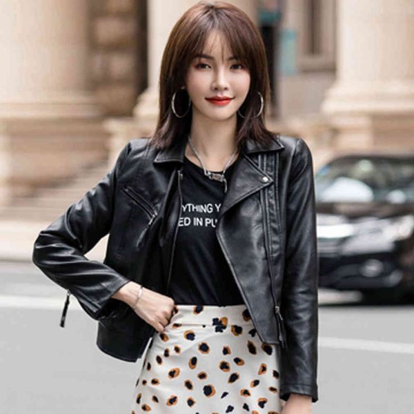 leather jacket high fashion men belt autumn coat short version chunqiu slim early autumn, Black
leather jacket high fashion men belt autumn coat short version chunqiu slim early autumn, Black