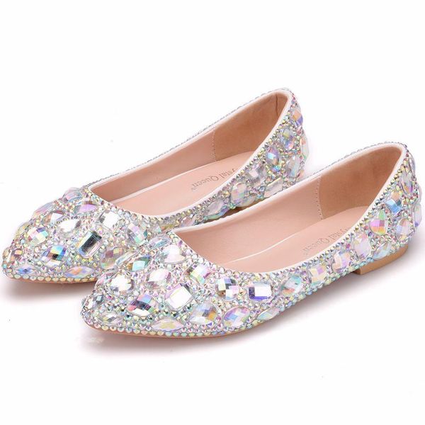 sandals pointed toe bridal colorful rhinestone shallow mouth flat heel wedding crystal flats women shoes, Black
sandals pointed toe bridal colorful rhinestone shallow mouth flat heel wedding crystal flats women shoes, Black